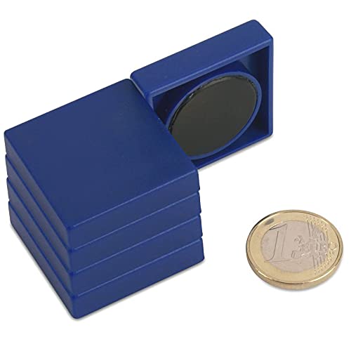 5x Pinnwandmagnete/Büromagnete (magnets4you) | Blau | 35 x 35 x 9 mm | hält 1 kg | Ferrit | für Whiteboard, Kühlschrank, Büro, Schule, Tafel von magnets4you