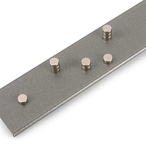 magnets4you - Magnetleiste aus Stahlblech zum Anschrauben | 800x35mm | Grau | inkl. Schrauben & 10 starker Magnete | Haftgrund für alle Magnete von magnets4you