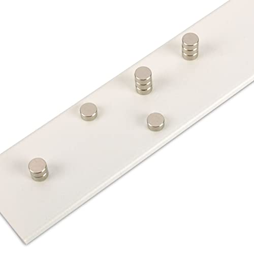 magnets4you - Magnetleiste aus Stahlblech zum Anschrauben | 800x35mm | Weiß | inkl. Schrauben & 10 starker Magnete | Haftgrund für alle Magnete von magnets4you