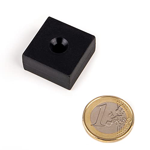 magnets4you - Starker Neodym Magnet mit Kunststoffmantel & Senkloch | 25x25x13mm, Innendurchmesser Ø 5mm | schwarz | Quadermagnet zum Verschrauben | wasserfest, nicht rostend magnets4you - Starker Neodym Magnet mit Kunststoffmantel & Senkloch | 25x25x13mm, Innendurchmesser Ø 5mm | schwarz | Quadermagnet zum Verschrauben | wasserfest, nicht rostend von magnets4you