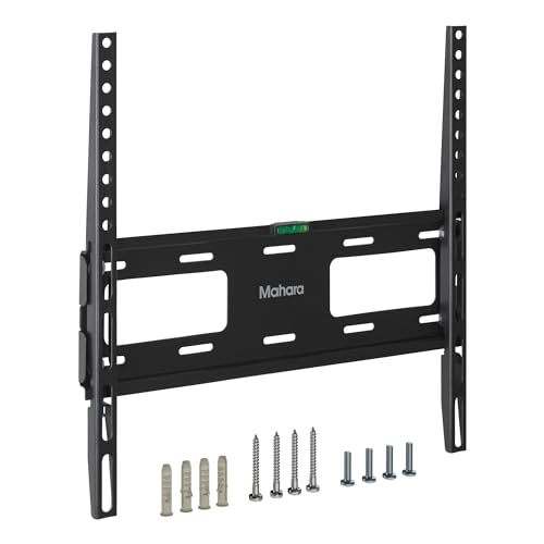 MAHARA Universelle TV-Wandhalterung für 32- bis 65-Zoll-Fernseher. Maximales TV-Gewicht 40 kg. Alle Beschläge sind im Lieferumfang enthalten. Geeignet für Massiv- oder Holzständerwände von mahara