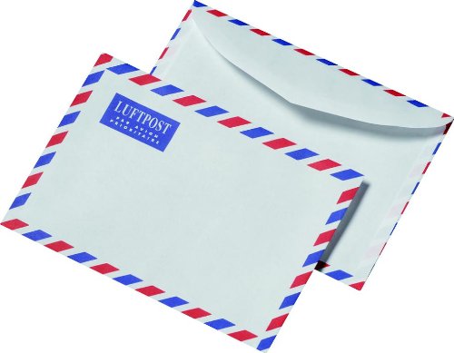 100 Luftpost Briefumschläge Din C6 Luftpostumschläge von mailmedia