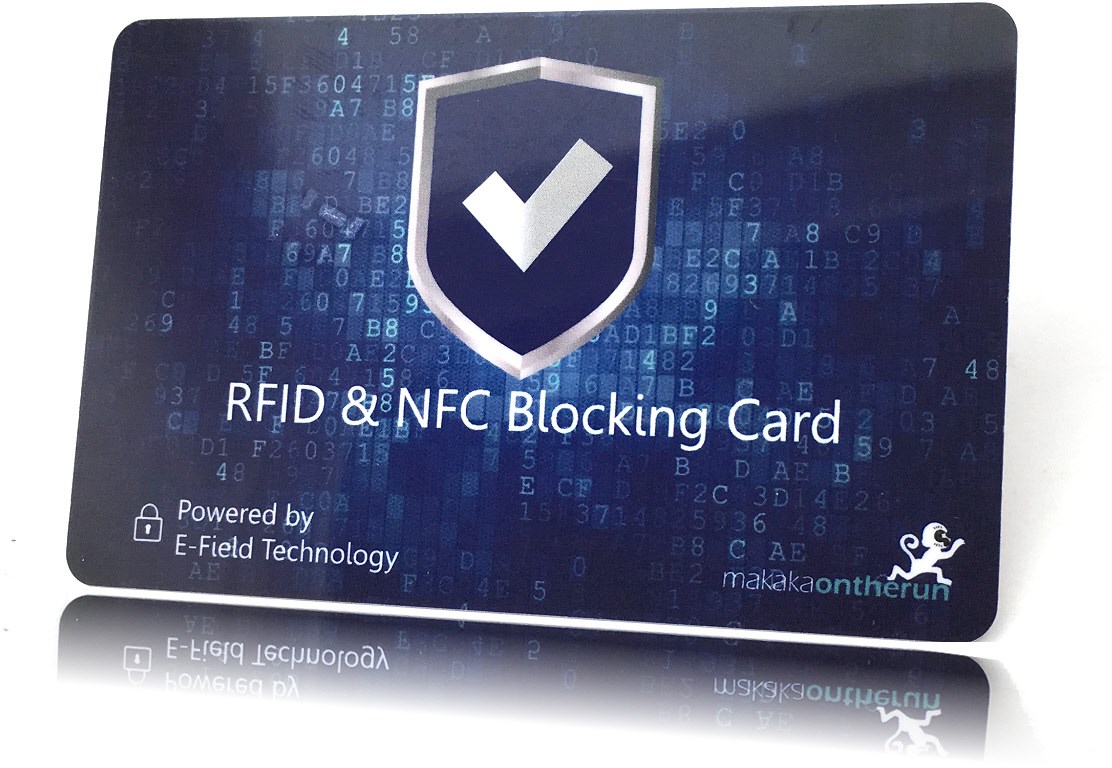 RFID NFC Blocker Karte blau von makakaontherun