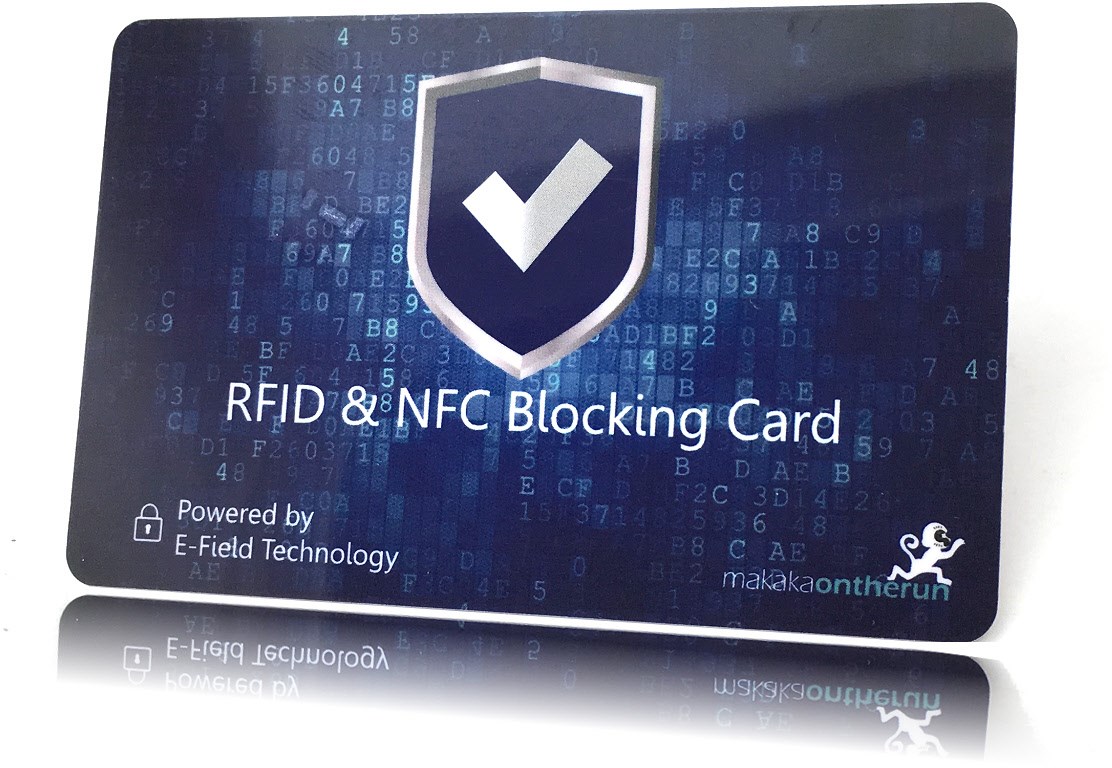RFID NFC Blocker Karte blau RFID NFC Blocker Karte blau von makakaontherun