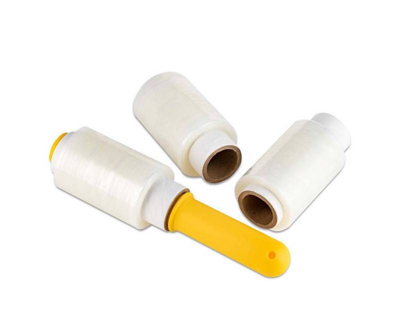 mako Schutzfolie Stretchfolien Handabroller & Ersatzrollen sicherer Transport & Schutz, (Set, 1 Abroller + 20 Ersatzrollen), vielseitige Anwendungen, zum schnellen und einfachen Bündeln von mako