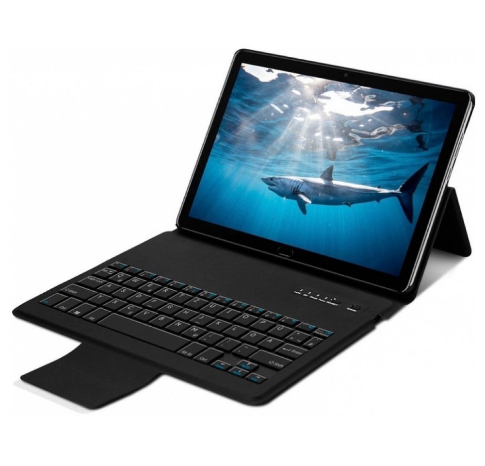 mako Tablet-Hülle Cover Keyboard Mediapad M5 lite 10,5 Zoll - Tastatur & Schutzhülle - schwarz von mako