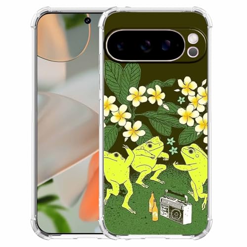 Tanzende Frösche, Hippie-Tiere, Party-Muster, weiche TPU-Schutzhülle, kompatibel mit Google Pixel 9 Pro XL Tanzende Frösche, Hippie-Tiere, Party-Muster, weiche TPU-Schutzhülle, kompatibel mit Google Pixel 9 Pro XL von malegaon