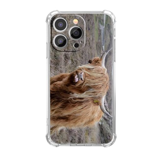 malegaon Highland Cow Case for iPhone 13 Pro, Grassland Wilder Scenery Case for Women Men, Soft TPU tective Cover for iPhone 13 Pro, TYLMAL_IP13PRO von malegaon