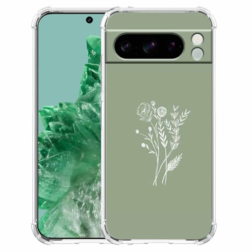malegaon Schutzhülle für Google Pixel 8 Pro mit Blumen-Motiv, ästhetisch, minimalistisch, kunstvolles botanisches Muster, Salbeigrün malegaon Schutzhülle für Google Pixel 8 Pro mit Blumen-Motiv, ästhetisch, minimalistisch, kunstvolles botanisches Muster, Salbeigrün von malegaon