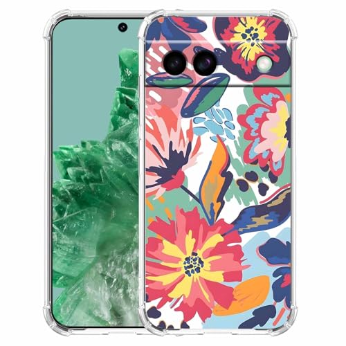 malegaon Schutzhülle für Google Pixel 8a (Aquarell-Blumenmalerei, ästhetisches Blumenmuster, trendig, weiches TPU) von malegaon
