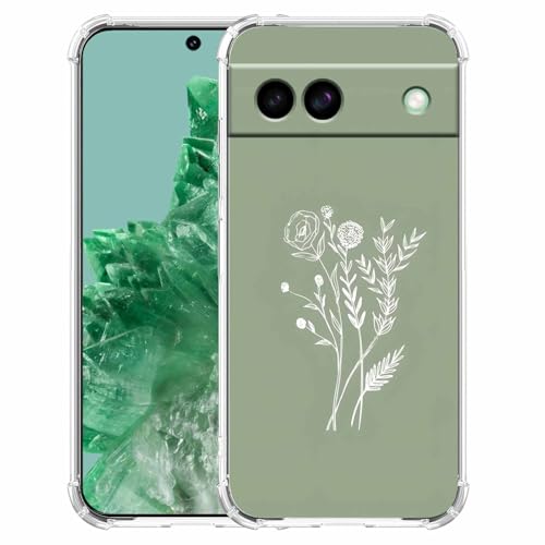 malegaon Schutzhülle für Google Pixel 8a (TPU, abstraktes Design, abstraktes Minimalismus), Grün von malegaon