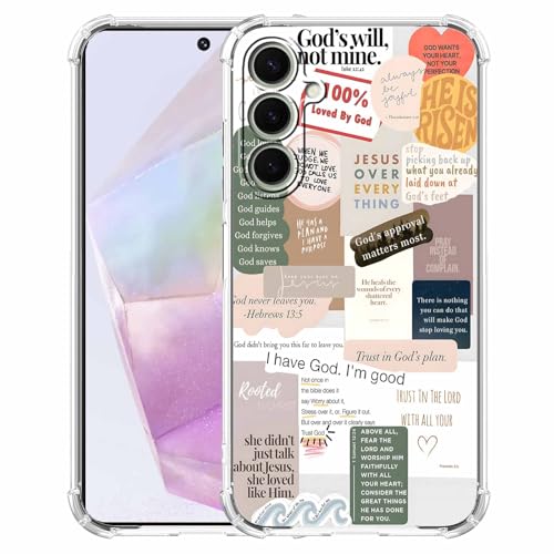 malegaon Schutzhülle für Samsung Galaxy A35, Jesus inspirierende Sprüche, christliche Zitate, Collage für Menschen, weiche TPU-Bumper für Galaxy A35,6 Zoll von malegaon