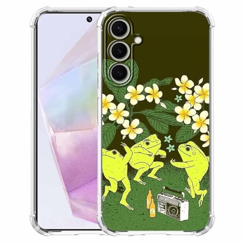 malegaon Schutzhülle für Samsung Galaxy A35, Motiv: Tanzende Frösche, Party-Muster, weiche TPU-Schutzhülle, kompatibel mit Galaxy A35,6 Zoll von malegaon