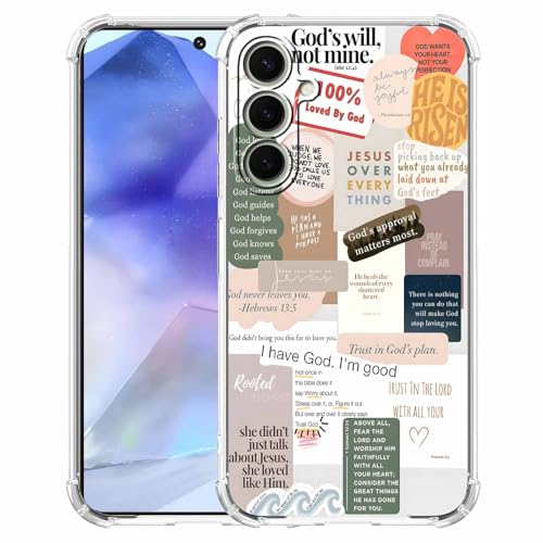 malegaon Schutzhülle für Samsung Galaxy A55, Jesus inspirierende Sprüche, christliche Zitate, Collage für Menschen, weiche TPU-Bumper für Galaxy A55,6 Zoll malegaon Schutzhülle für Samsung Galaxy A55, Jesus inspirierende Sprüche, christliche Zitate, Collage für Menschen, weiche TPU-Bumper für Galaxy A55,6 Zoll von malegaon