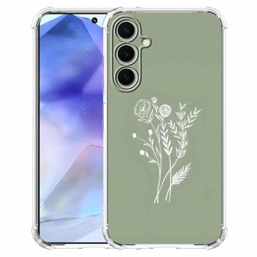 malegaon Schutzhülle für Samsung Galaxy A55, Motiv: grüne Blume, ästhetisch, abstraktes Minimalismus, Blumenmuster, trendig, weiches TPU malegaon Schutzhülle für Samsung Galaxy A55, Motiv: grüne Blume, ästhetisch, abstraktes Minimalismus, Blumenmuster, trendig, weiches TPU von malegaon