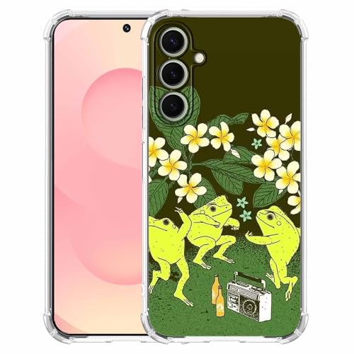 malegaon Schutzhülle für Samsung Galaxy S25, Motiv: Tanzende Frösche, Party-Muster, weiche TPU-Schutzhülle, kompatibel mit Galaxy S25 von malegaon