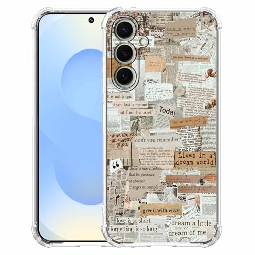 malegaon Schutzhülle für Samsung Galaxy S25, ästhetische Vintage-Retro-Kunst-Collage, weiche TPU-Vollschutzhülle für Galaxy S25 von malegaon