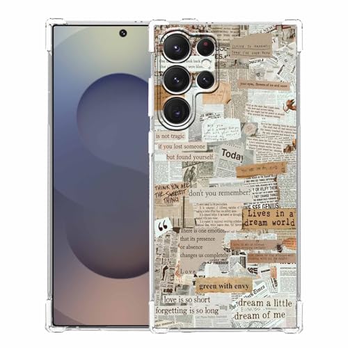 malegaon Schutzhülle für Samsung Galaxy S25 Ultra, ästhetische Vintage-Retro-Kunst-Collage, weiche TPU-Vollschutzhülle für Galaxy S25 Ultra von malegaon