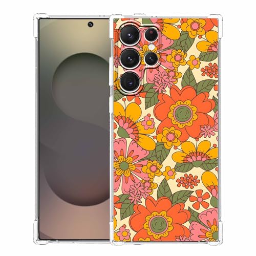malegaon Schutzhülle für Samsung Galaxy S25 Ultra im Retro-Stil der 70er-Jahre, ästhetisches Vintage-Blumenmuster, weiche TPU-Stoßfängerabdeckung, kompatibel mit Galaxy S25 Ultra malegaon Schutzhülle für Samsung Galaxy S25 Ultra im Retro-Stil der 70er-Jahre, ästhetisches Vintage-Blumenmuster, weiche TPU-Stoßfängerabdeckung, kompatibel mit Galaxy S25 Ultra von malegaon