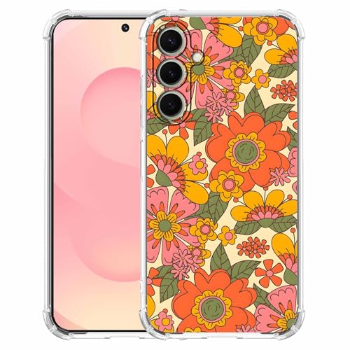 malegaon Schutzhülle für Samsung Galaxy S25 im Retro-Stil der 70er-Jahre, ästhetisches Vintage-Blumenmuster, weiche TPU-Stoßfängerabdeckung, kompatibel mit Galaxy S25 malegaon Schutzhülle für Samsung Galaxy S25 im Retro-Stil der 70er-Jahre, ästhetisches Vintage-Blumenmuster, weiche TPU-Stoßfängerabdeckung, kompatibel mit Galaxy S25 von malegaon