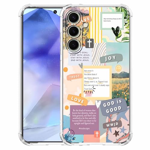 malegaon Schutzhülle mit christlichen Zitaten für Samsung Galaxy A55, Jesus Sprüche, Bibelversen für Christen, weiche TPU-Bumper für Galaxy A55,6 Zoll malegaon Schutzhülle mit christlichen Zitaten für Samsung Galaxy A55, Jesus Sprüche, Bibelversen für Christen, weiche TPU-Bumper für Galaxy A55,6 Zoll von malegaon