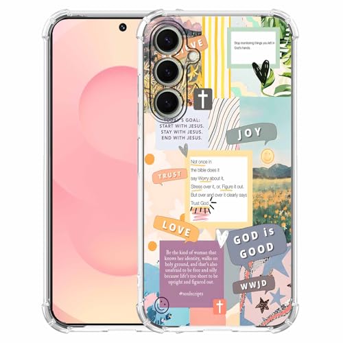 malegaon Schutzhülle mit christlichen Zitaten für Samsung Galaxy S25+, Bibelmotivierende Worte für Christen, weiche TPU-Schutzhülle für Galaxy S25 Plus von malegaon
