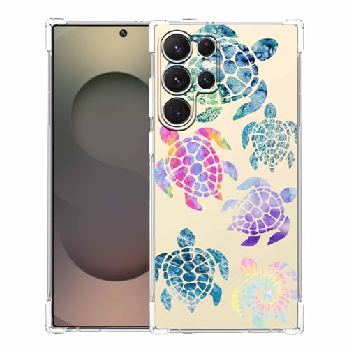 malegaon Sea Turtles Schutzhülle für Samsung Galaxy S25 Ultra, Ozean-Kreaturen-Collage, weiche, transparente TPU-Stoßfängerhülle für Galaxy S25 Ultra von malegaon