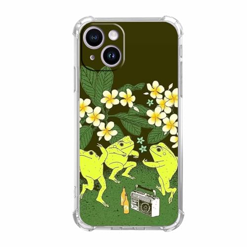 malegaon Tanzende Frösche Hülle für iPhone 15, Hippie Frösche Party Muster Handyhülle, weiche TPU Bumper Case kompatibel mit iPhone 15 malegaon Tanzende Frösche Hülle für iPhone 15, Hippie Frösche Party Muster Handyhülle, weiche TPU Bumper Case kompatibel mit iPhone 15 von malegaon