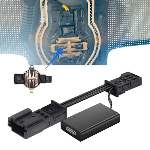 Dashcam Power Adapter Custom for Ford 3 Pin (Model C) for F-150 F-250/350 Mustang Explorer and etc,GPS Radar Mirror Camera Dash Cam Adapter Cable,Connect Rainfall Sensor Connector(Hidden) von mangoal