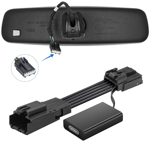 mangoal Dashcam Power Adapter Custom for Ford 5 Pin (Model B) for Mustang Mache Explorer Edge Expedition and More,GPS Radar Mirror Camera Dash Cam Adapter Cable,Connect Auto-Dimming Connector(Hidden) von mangoal