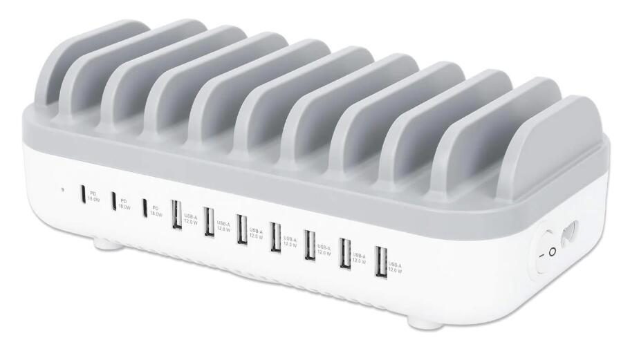 Manhattan 10-Port USB Power Delivery-Ladestation - 120 W von manhattan