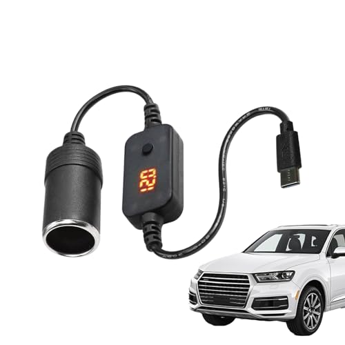 manhegari Auto-Typ-C-Konverterkabel, tragbares Transformatorkabel für Automobile – Kfz-Ladeadapter für Auto, LKW, , Limousine, von manhegari