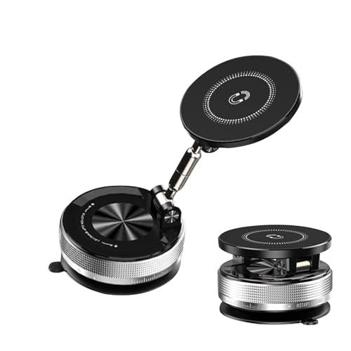 manhegari Vakuum Handyhalterung,Vakuum Magnetisch Handy Halterung | 360° Drehbar Und Zusammenklappbar, Universelles Autozubehör Für Alle Fahrzeugtypen von manhegari