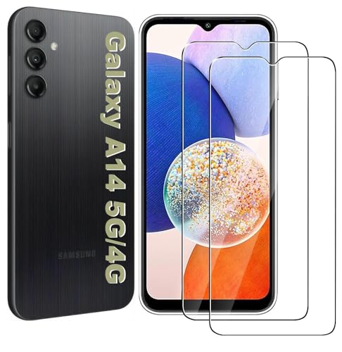 manlian 2 Stück für Panzerglas für Galaxy A14 5G/4G, Gehärtetem Glas Displayschutzfolie. von manlian