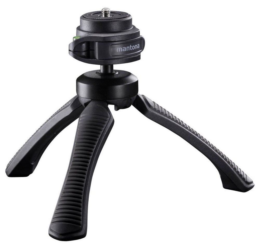 mantona Mantona Gaia Tischstativ 1/4 Zoll Arbeitshöhe=13 cm Schwarz Wasserwaag Dreibeinstativ mantona Mantona Gaia Tischstativ 1/4 Zoll Arbeitshöhe=13 cm Schwarz Wasserwaag Dreibeinstativ von mantona