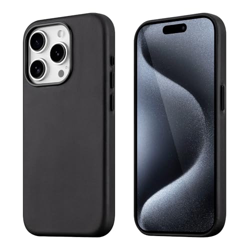 maogoam für iPhone 15 Pro Tasche Leder, Echtes Crazy Horse Leder Etui für iPhone 15 Pro, Kompatibel mit MagSafe, Indiana-Jones Style, Schwarz maogoam für iPhone 15 Pro Tasche Leder, Echtes Crazy Horse Leder Etui für iPhone 15 Pro, Kompatibel mit MagSafe, Indiana-Jones Style, Schwarz von maogoam