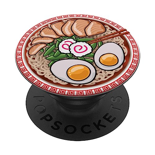 Ramen Nudeln Anime Style Japanisch Manga Comic Style Muster PopSockets mit austauschbarem PopGrip von marabonsDesignsForAnimeFans