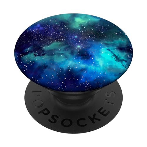 Galaxy Nebula Weltraum Universum Sterne Galaxie Blau Grün PopSockets mit austauschbarem PopGrip Galaxy Nebula Weltraum Universum Sterne Galaxie Blau Grün PopSockets mit austauschbarem PopGrip von marabonsDesignsForGalaxyFans