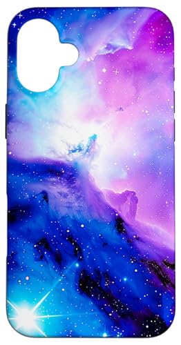 Galaxy Nebula Weltraum Universum Sterne Galaxie Lila Blau Hülle für iPhone 16 Plus von marabonsDesignsForGalaxyFans