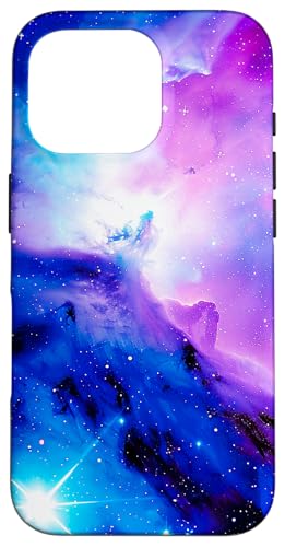 Galaxy Nebula Weltraum Universum Sterne Galaxie Lila Blau Hülle für iPhone 16 Pro von marabonsDesignsForGalaxyFans