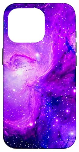 Galaxy Nebula Weltraum Universum Sterne Galaxie Lila Blau Hülle für iPhone 16 Pro von marabonsDesignsForGalaxyFans