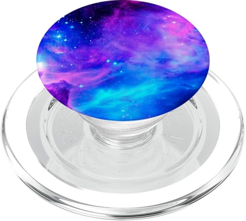 Galaxy Nebula Weltraum Universum Sterne Galaxie Lila Blau PopSockets PopGrip für MagSafe von marabonsDesignsForGalaxyFans