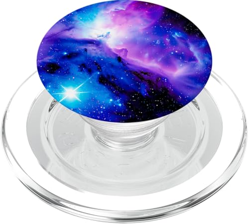 Galaxy Nebula Weltraum Universum Sterne Galaxie Lila Blau PopSockets PopGrip für MagSafe von marabonsDesignsForGalaxyFans