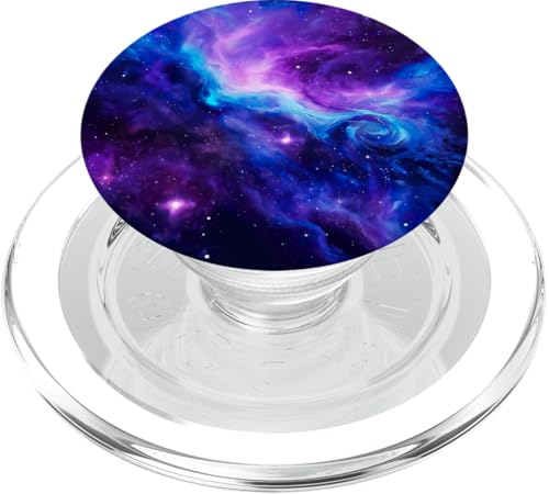 Galaxy Nebula Weltraum Universum Sterne Galaxie Lila Blau PopSockets PopGrip für MagSafe von marabonsDesignsForGalaxyFans
