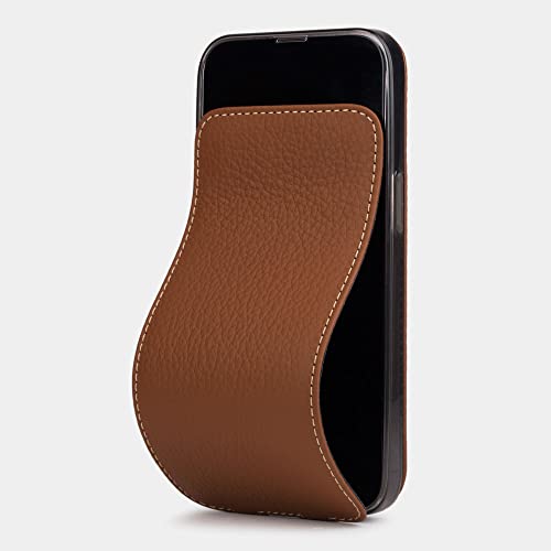 marcel robert - Handytasche für iPhone 13 Mini - Patentiertes Modell - aus echten Premium Leder - [ KARAMELL ] von marcel robert