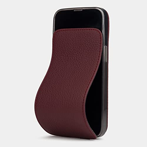 marcel robert - Lederschutzhülle für iPhone 14 Pro Max - patentiertes Modell - ultradünn - handgefertigt in Frankreich - Bordeaux von marcel robert