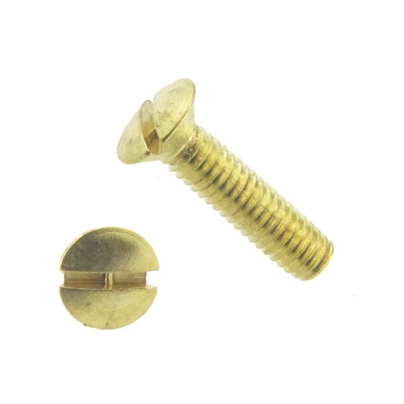 Linsensenkschraube mit Schlitz DIN 964 Messing blank M 3 x 8 - 200 Stück von Nineka Handels GmbH