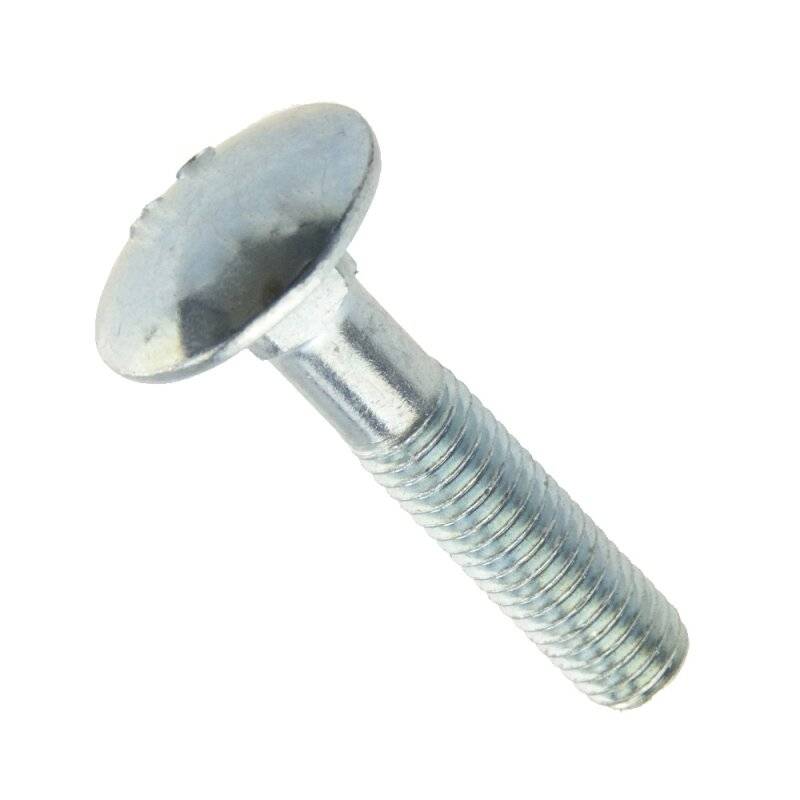 Schloßschraube DIN 603 ohne Mu 8.8 Stahl galvanisch verzinkt M 10 x 120 - 100 Stück von Nineka Handels GmbH