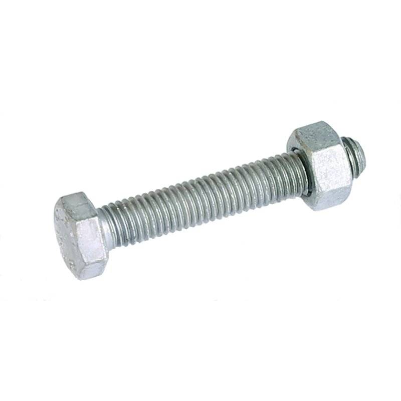Sechskantschraube ISO 4017 8.8 U Mu SB nach EN 15048 Stahl feuerverzinkt M 16 x 35 - 50 Stk von Nineka Handels GmbH