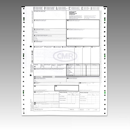 500 x CMR-Frachtbriefe endlos Frachtbriefe Endlossatz 280709 internationaler Frachtbrief selbstdurchschreibend von mashpaper